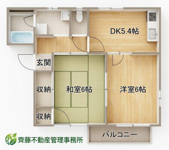 セフィラ水明(2DK/2階)の間取り写真