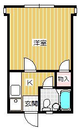 エル・ブランコ和田山(1K/1階)の間取り写真