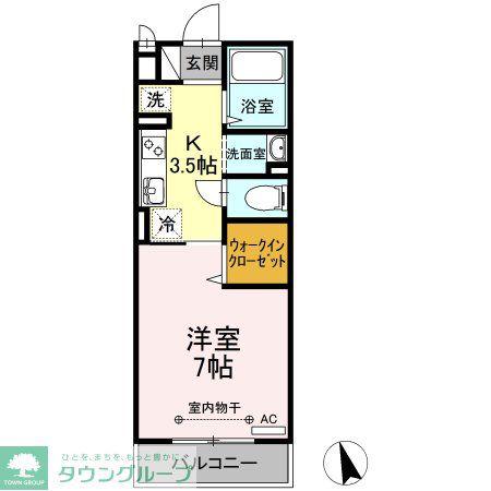 グレイス昭和(1K/2階)の間取り写真