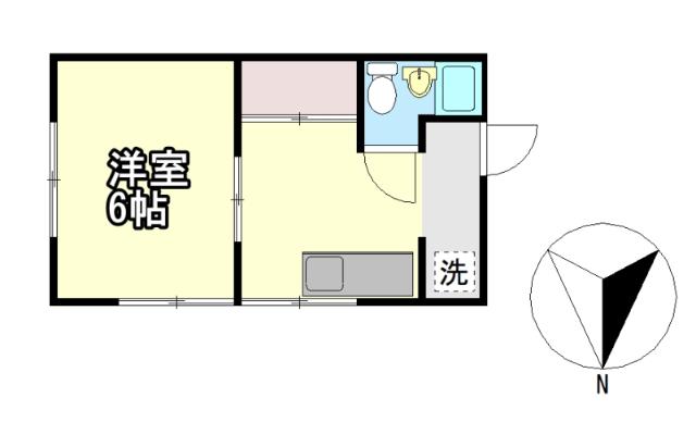サンハイツ101(1DK/1階)の間取り写真