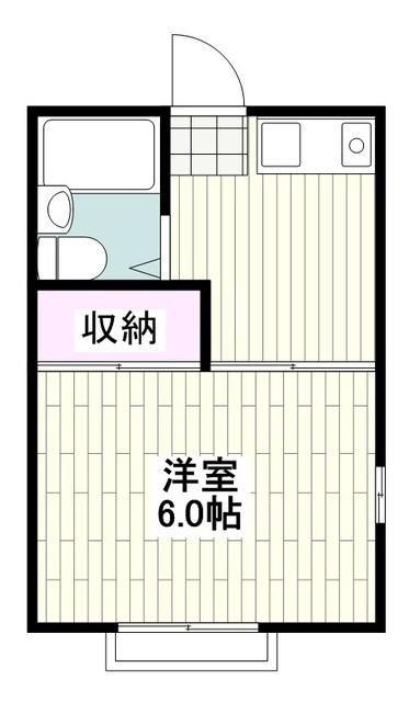 サンフラワーN(1K/1階)の間取り写真