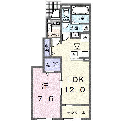ＪＲ宇都宮線 白岡駅 徒歩23分 2階建 新築(1LDK/1階)の間取り写真