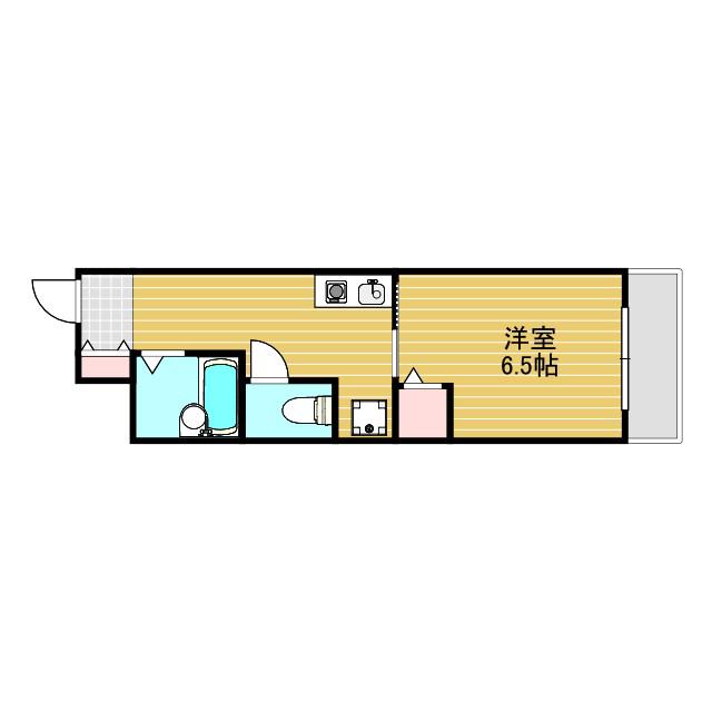 ラクシュミー田川(1K/2階)の間取り写真