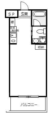 コンフォール羽沢南(ワンルーム/1階)の間取り写真