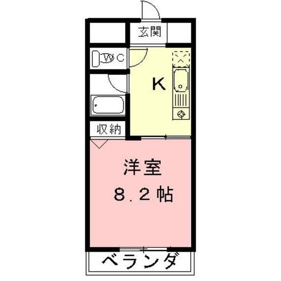 HABITATION LE・DOME(1K/5階)の間取り写真