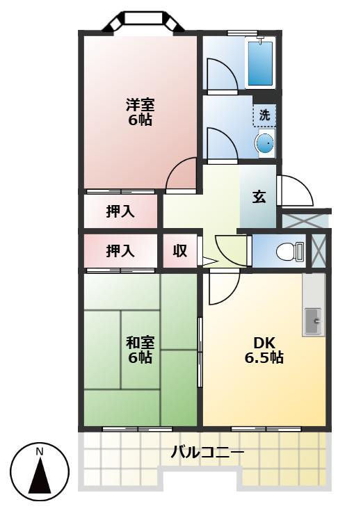 セレクト21(2DK/2階)の間取り写真