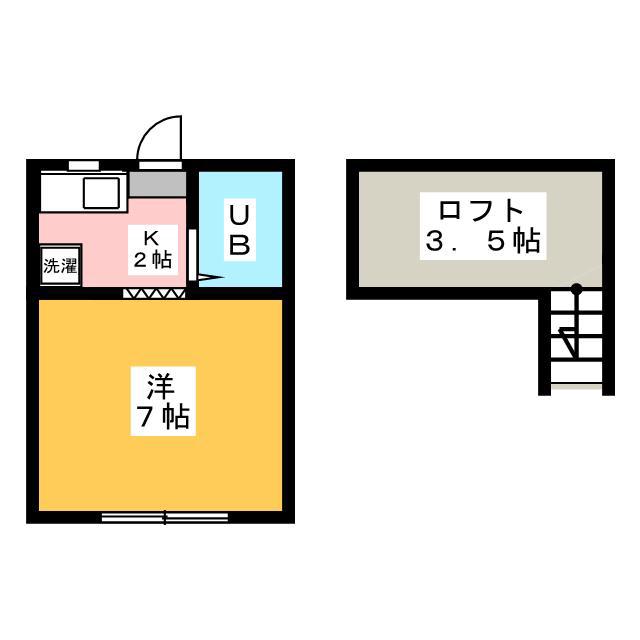 パルハイツ(1K/2階)の間取り写真