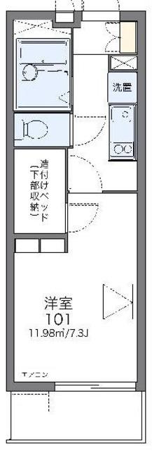レオパレスダンディライオン(1K/2階)の間取り写真