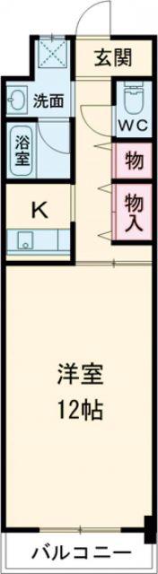 グランドパレスNS-6(1K/4階)の間取り写真