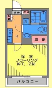 アンムート上池台(1K/3階)の間取り写真