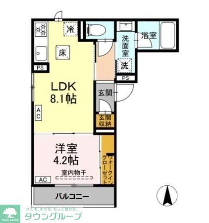 D-ABANICO(1LDK/1階)の間取り写真