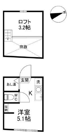 アーバンプレイス高円寺V(ワンルーム/2階)の間取り写真