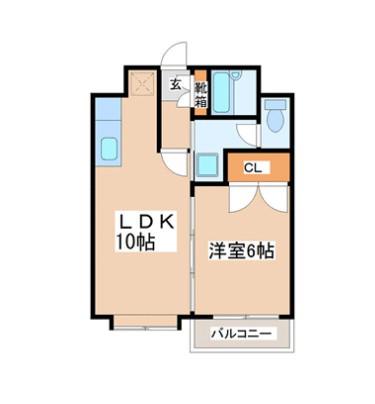 フォルジュ山田(1LDK/2階)の間取り写真
