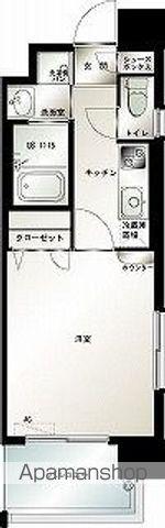 新品きマンション薬院21(1K/4階)の間取り写真