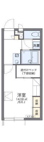 レオパレスNAGAMATI(1K/1階)の間取り写真