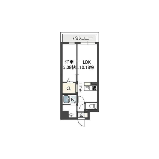 グランパシフィック花園INNOVATION(1LDK/3階)の間取り写真