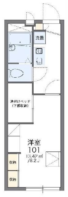 レオパレスフォーブル21(1K/1階)の間取り写真