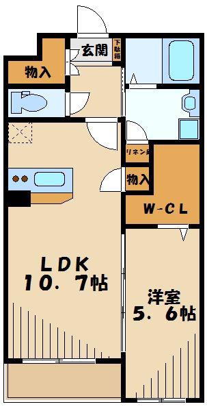 グリーンテラス(1LDK/2階)の間取り写真