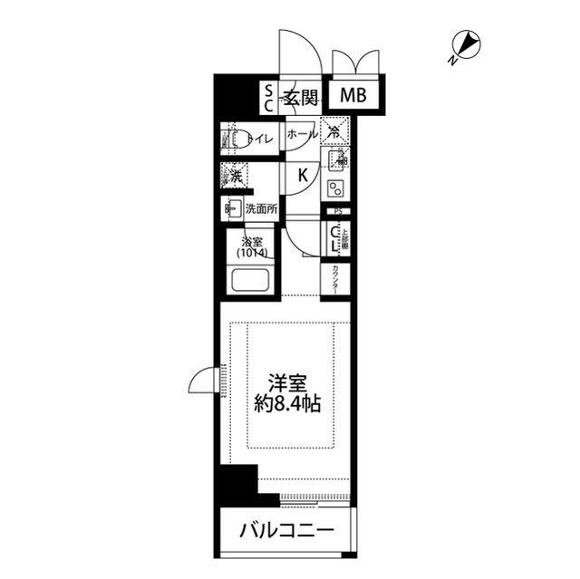プレール・ドゥーク大塚(1K/2階)の間取り写真