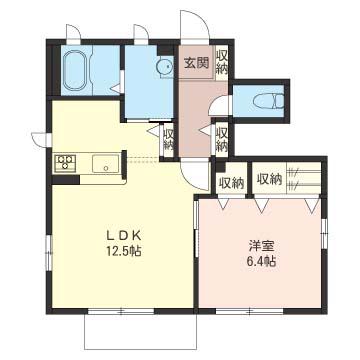 CIEL(1LDK/1階)の間取り写真