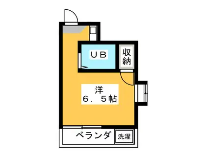 東菱八幡町マンション(ワンルーム/5階)の間取り写真