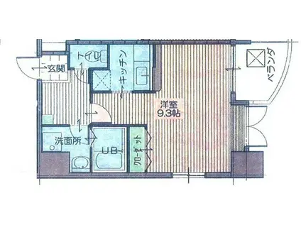家納喜本川館(1K/10階)の間取り写真