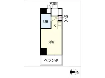 ラフィネ広路(ワンルーム/3階)の間取り写真