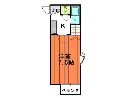 メゾン清和(1K/2階)の間取り写真