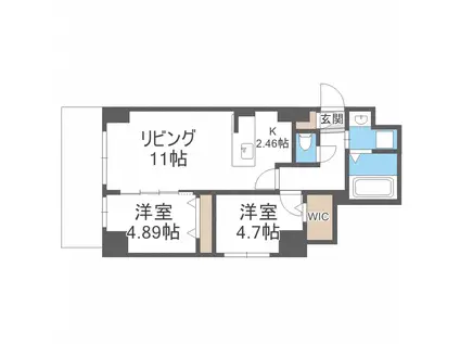 ZOLEE(2LDK/5階)の間取り写真