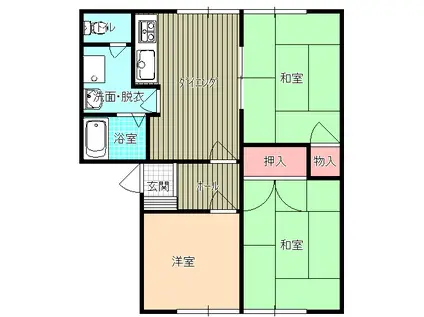 フレグランス大内野(3DK/2階)の間取り写真