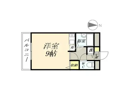オーキッド青江(ワンルーム/4階)の間取り写真