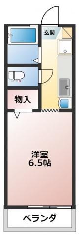 アブニールつしまA棟(1K/1階)の間取り写真