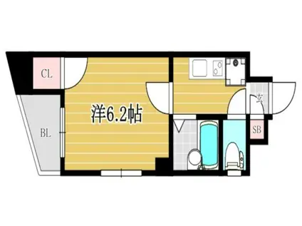 セレス平尾(1K/2階)の間取り写真