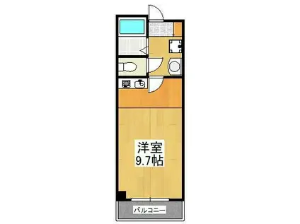 久米川グリーンコート(ワンルーム/2階)の間取り写真