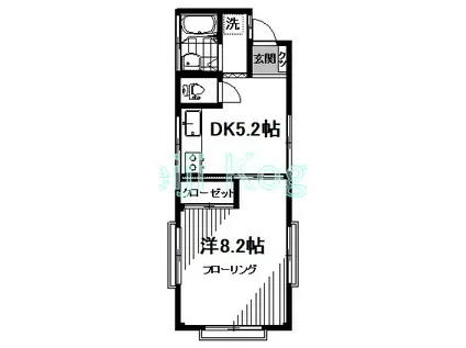 横山マンション(1DK/3階)の間取り写真