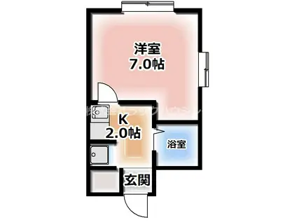 栄ロイヤルマンション(1K/3階)の間取り写真