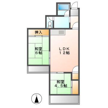 メゾン吹上(2LDK/3階)の間取り写真