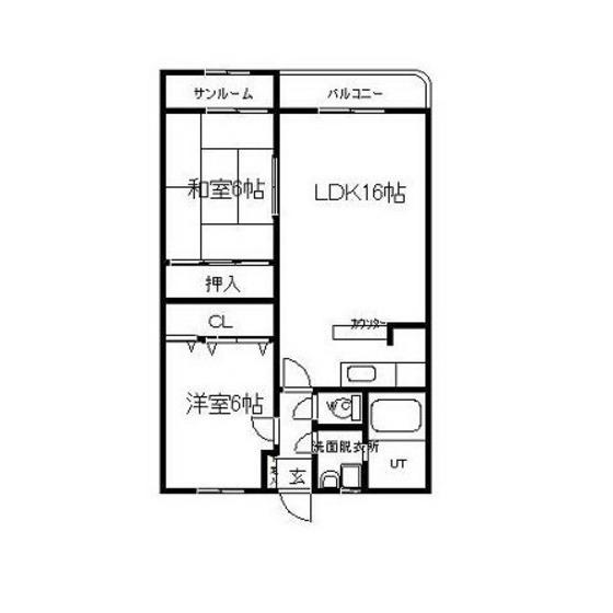 ファミールひらい(3LDK/3階)の間取り写真