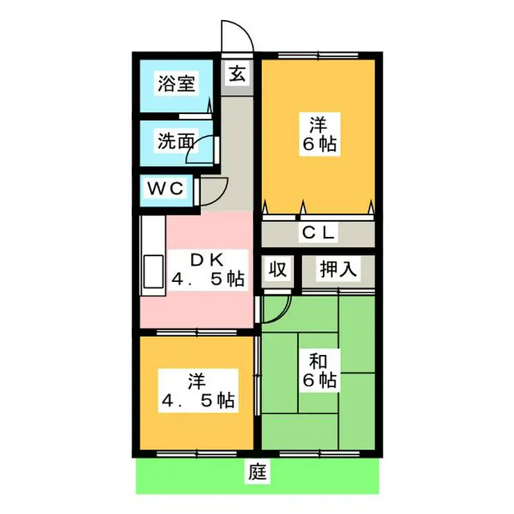 山合コーポ 2階階 間取り