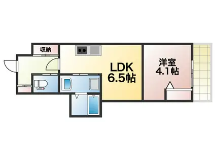 クローバー・グランデ我孫子(1DK/12階)の間取り写真