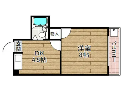 ハイツ88(1DK/3階)の間取り写真