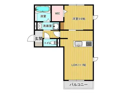 YSKレジデンス(1LDK/1階)の間取り写真