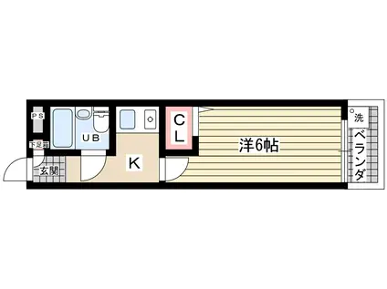 ステラハウス4-800(1K/2階)の間取り写真
