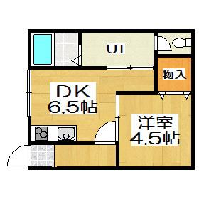 ベルシーヌ中島(1DK/2階)の間取り写真