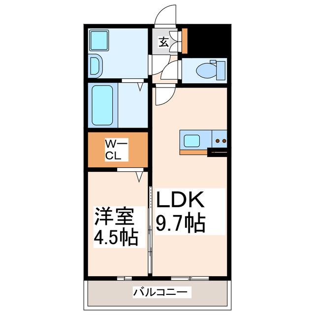 キルシュ・バオム(1LDK/3階)の間取り写真