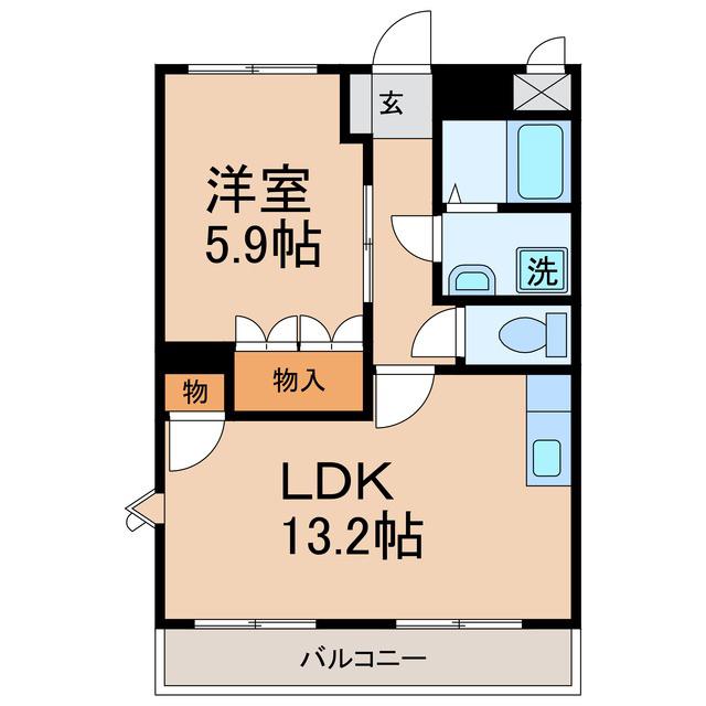 リュミエール(1LDK/2階)の間取り写真