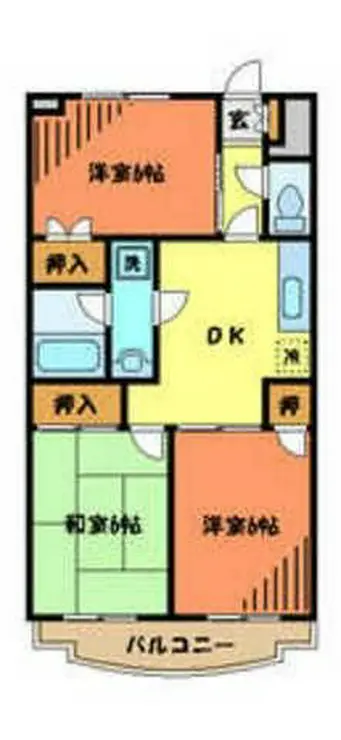 リバーサイド片倉 2階階 間取り