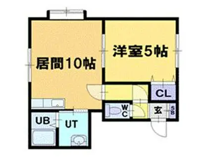 レジデンス雅(1LDK/4階)の間取り写真