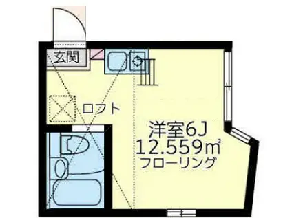 ユナイト上中里キャラガー(ワンルーム/2階)の間取り写真