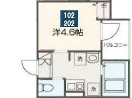 MOMO HOUSE東村山(1K/1階)の間取り写真